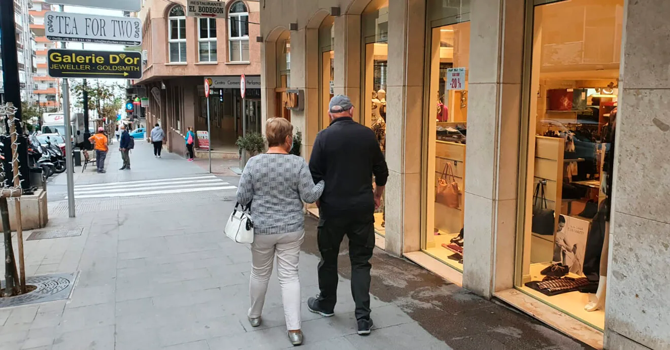 Calle comercial en Calp