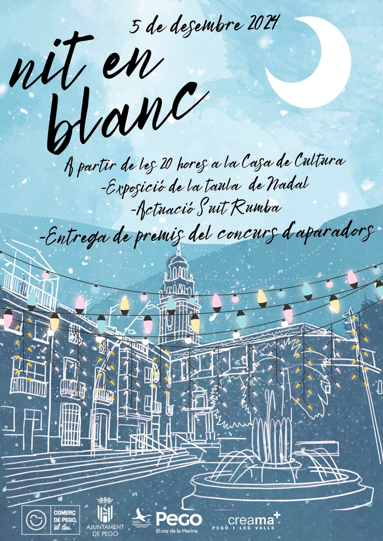 Cartel de la Nit en Blanc de Pego 2024