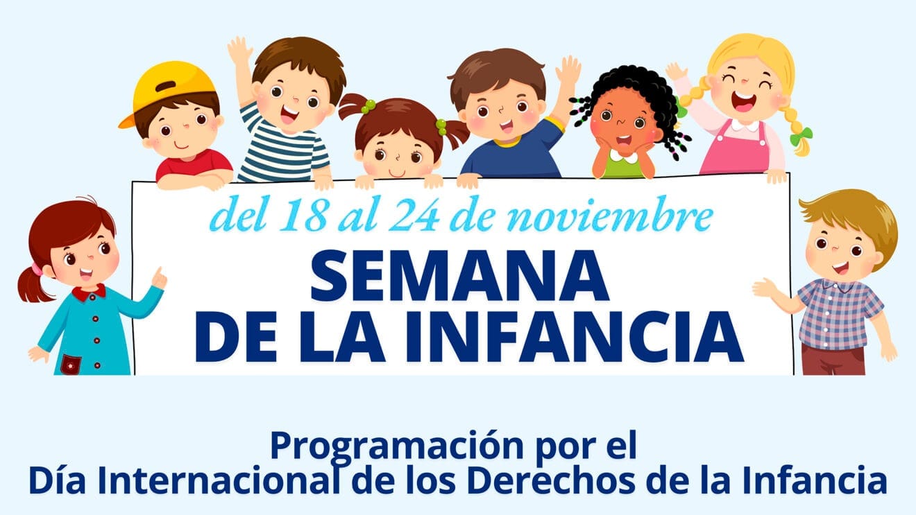 Cartel de la semana de la infancia en Teulada Moraira