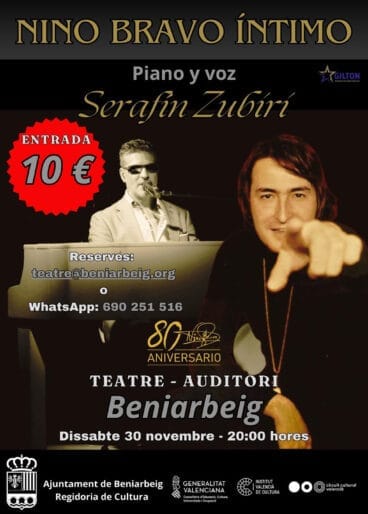 Cartel de ‘Nino Bravo Íntimo’ de Serafín Zubiri