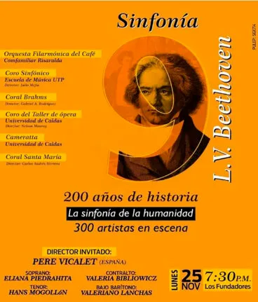 Cartel del concierto de Pere Vicalet en Colombia