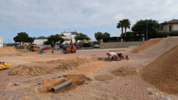 construccion del pump track en pego