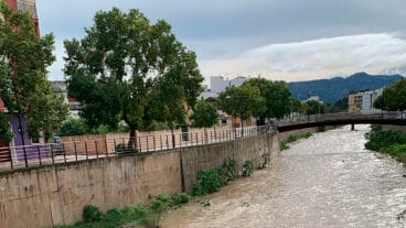 el rio girona a su paso por el verger tras la lluvia del 13 de noviembre 2024