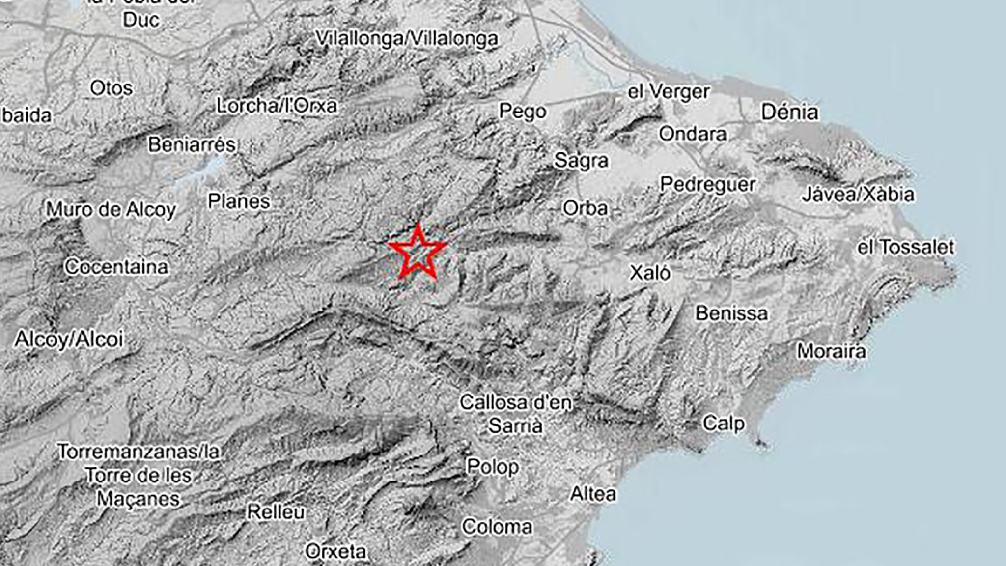 epicentro del terremoto en castell de castells instituto geografico nacional