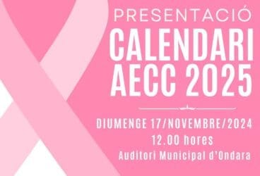Presentación del calendario de AECC 2025 en Ondara