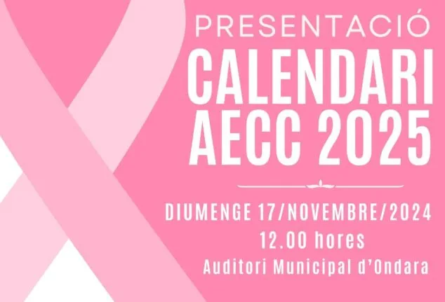 presentacion del calendario de aecc 2025 en ondara