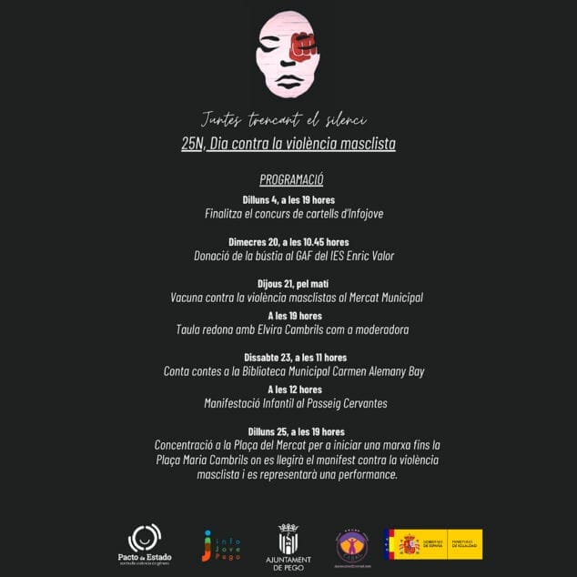 Imagen: Programación del 25N 2024 Pego