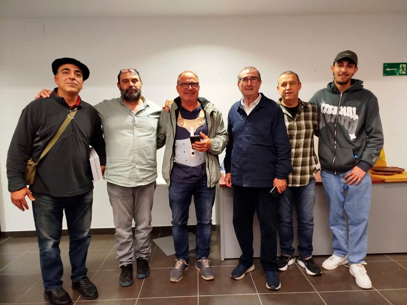 Protagonistas de la presentación de la Associació de Xarcuters Artesans de la Marina con Pep Romany y Xesc Reina