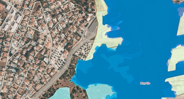 Imagen: Zona inundable de Les Salines de Calp identificada por la ACEC