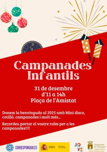 Cartel de las Campanadas Infantiles en Pedreguer