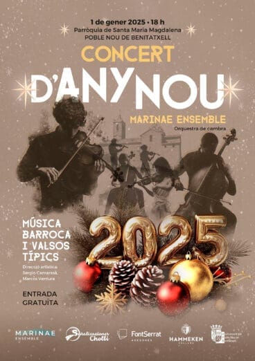 Cartel del Concierto de Año Nuevo de Marinae Ensemble en Benitatxell