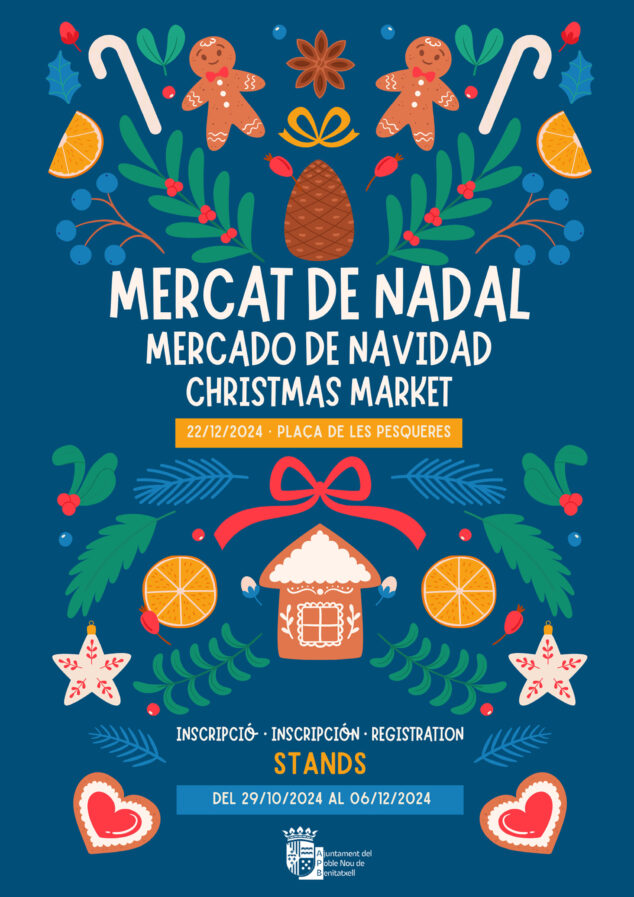 Imagen: Cartel del mercado de Navidad de Benitatxell 2024