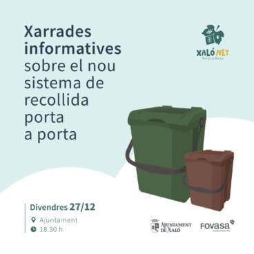 Charlas informativas del sistema puerta a puerta de Xaló