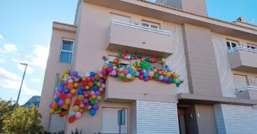 Decoración con globos en Pego en Navidad