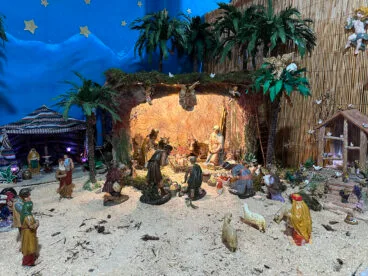 El pesebre del Belén de les Monges de Pego