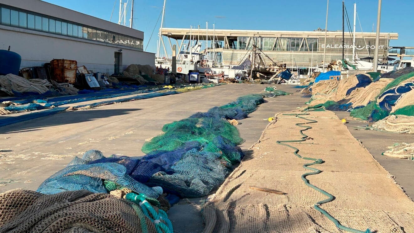 Espacio donde trabajan los rederos en Dénia