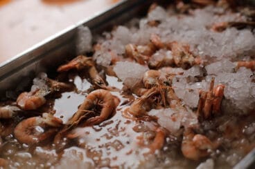 Gamba blanca fresca en el concurso de Calderos de Calp este 2024