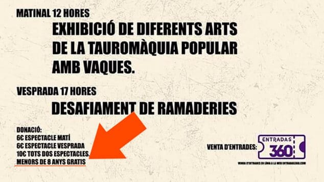 informacion referida de la fundacion franz weber sobre el acto taurino en ondara