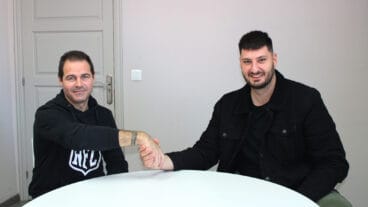 jordi ruiz concejal de deportes de ondara y vicent bisquert gerente de aluminis mestre
