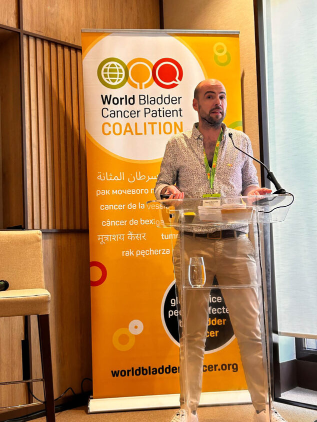 Imagen: Laurent G. en un evento de la World Bladder Cancer Coalition