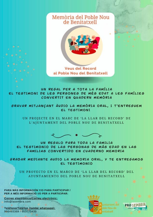 Imagen: Proyecto 'Veus del record al Poble Nou de Benitatxell'