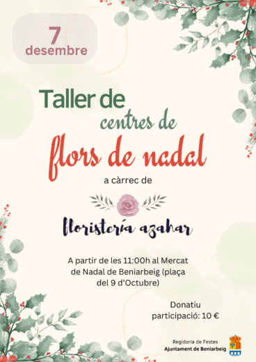 Taller de centros de flores en Beniarbeig