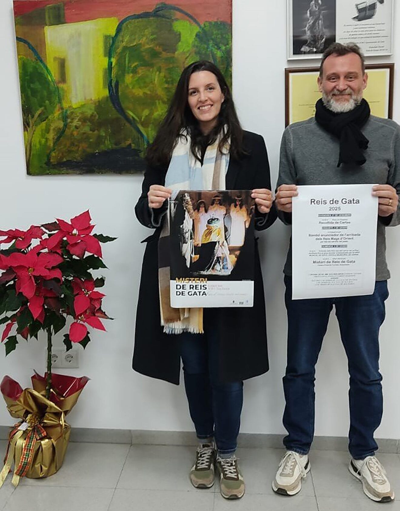 Toni Signes, concejal de Reyes, e Imma Arabí