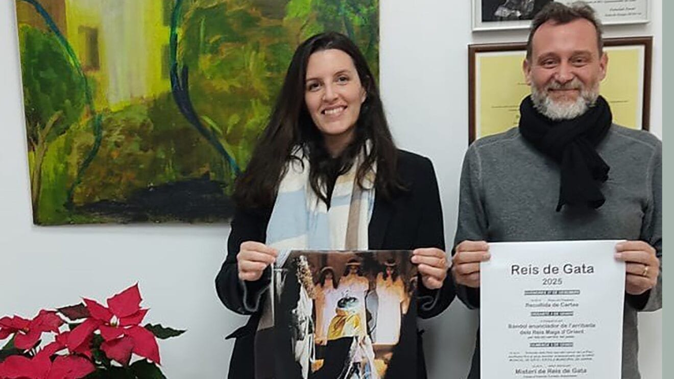 Toni Signes, concejal de Reyes, e Imma Arabí dest