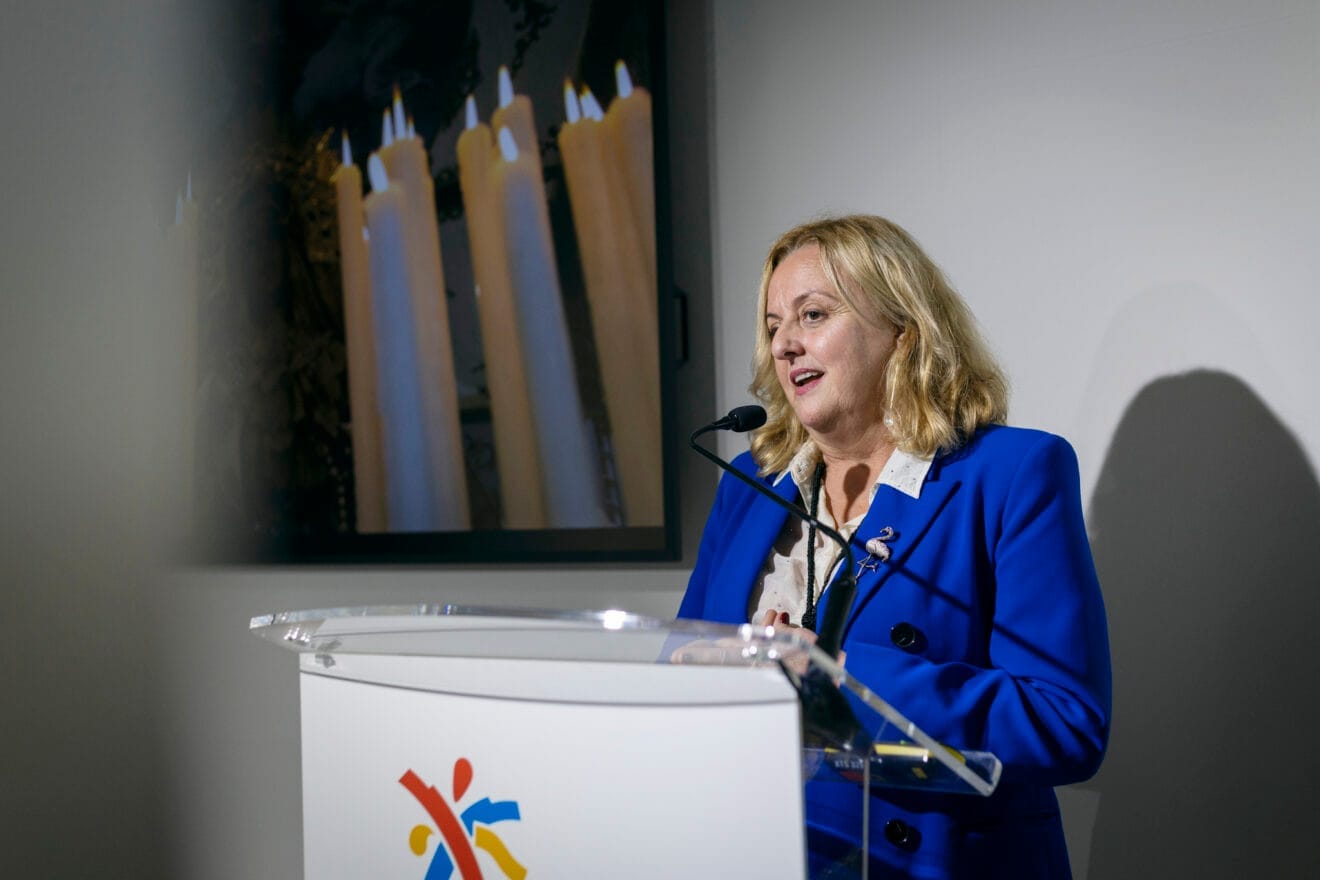 Ana Sala, alcaldesa de Calp, en la presentación sobre la Semana Santa en FITUR