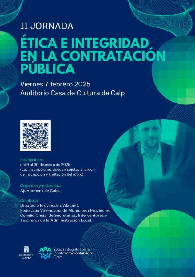Imagen: Cartel de la jornada 'Ética e integridad en la contratación pública' de Calp