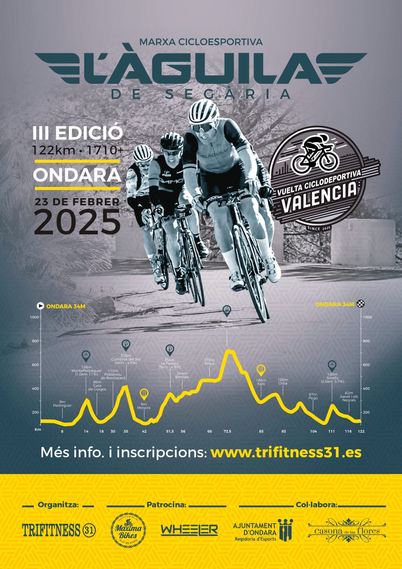 Cartel de la prueba Marxa Cicloesportiva L'Àguila de Segària de Ondara