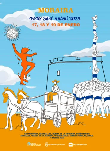 Cartel de Sant Antoni 2025 en Moraira