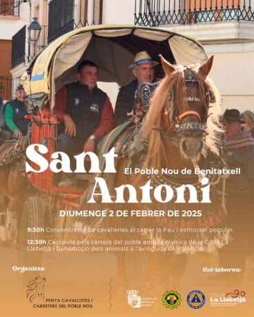 Cartel de Sant Antoni en Benitatxell 2025