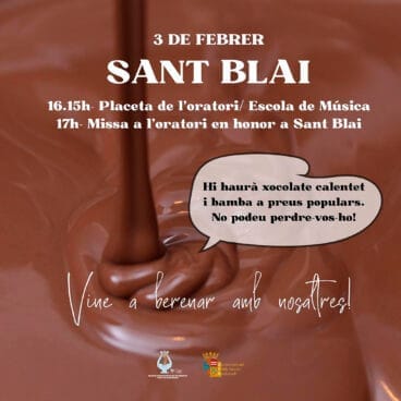 Cartel de Sant Blai en Benitatxell 2025