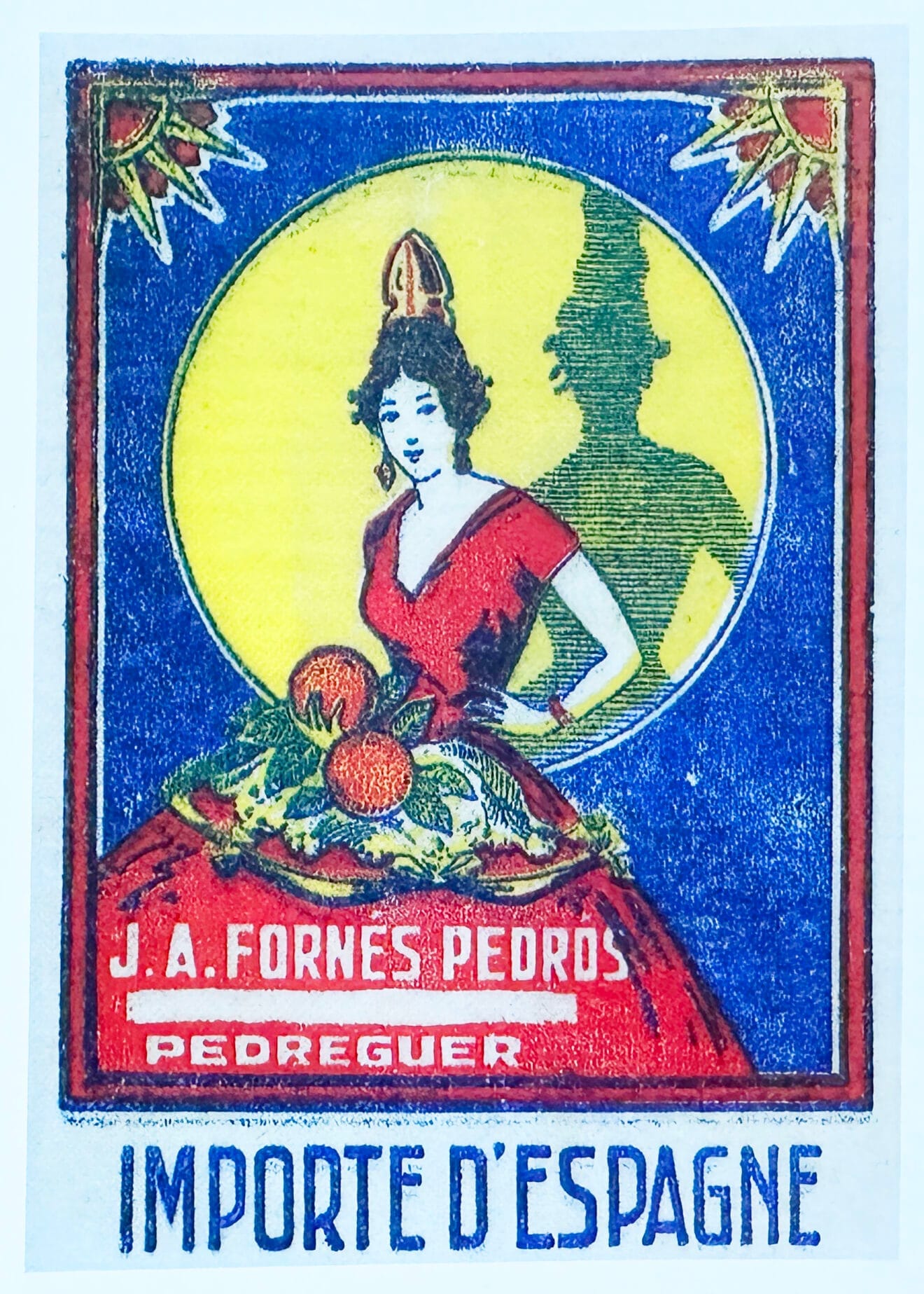 Envoltorio 'J. A. Fornes Pedrós. Pedreguer, Importe d'Espagne'