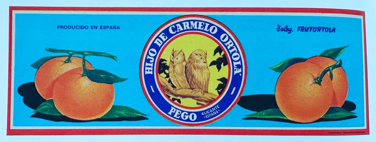 Etiqueta 'Frutortola. Hijo de Carmelo Ortolà, Pego'