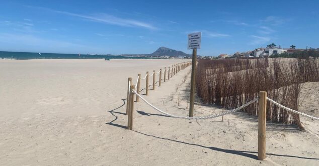 Imagen: Playa Les Deveses de Dénia tras la regeneración