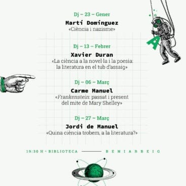 Programa de Encontres a Beniarbeig 2025 ‘Ciencia y literatura’