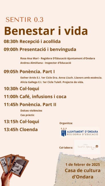 Programa de la VII Trobada d’Educació Infantil en Ondara