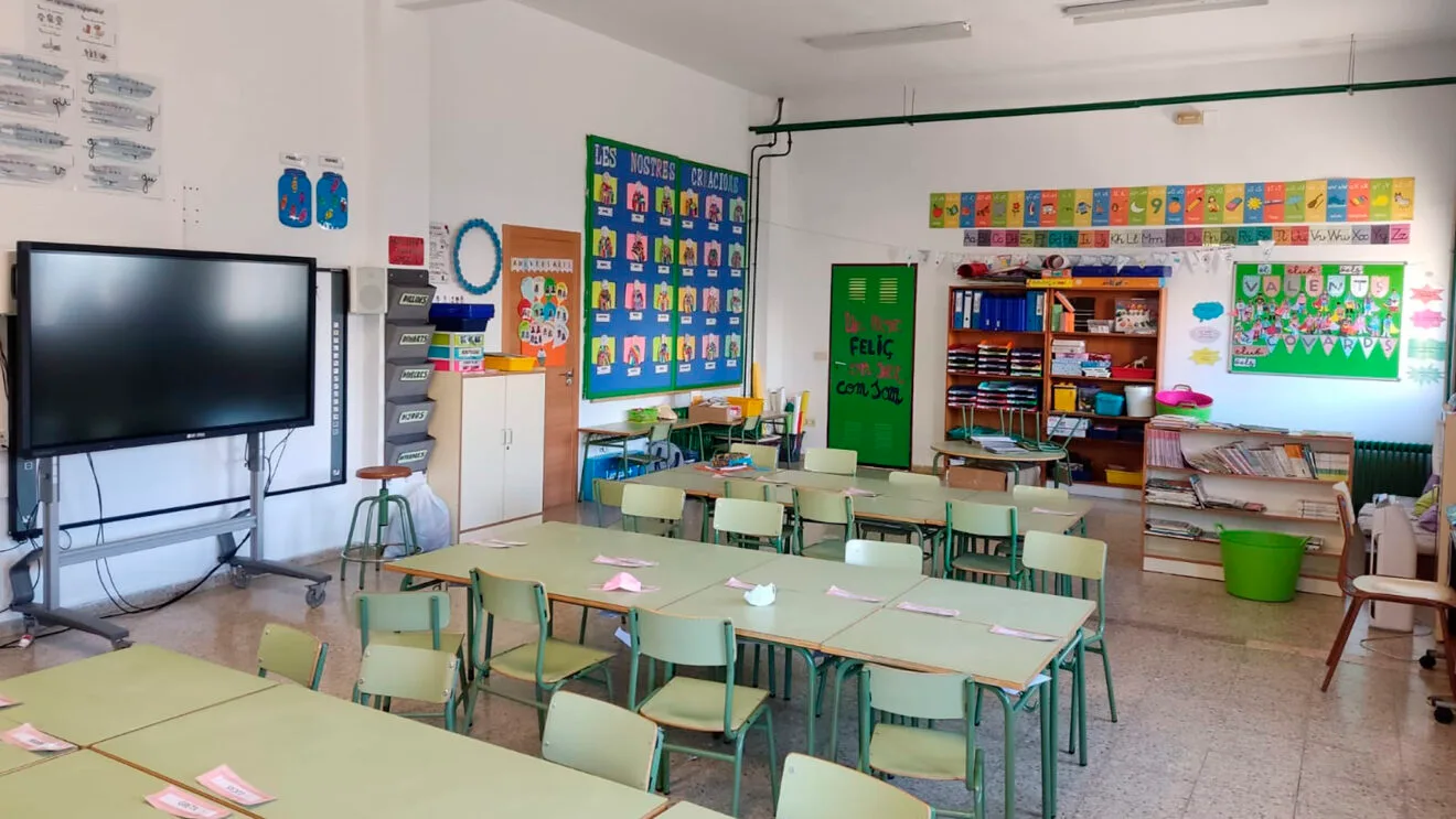 Aula de Primaria en la Marina Alta (archivo)