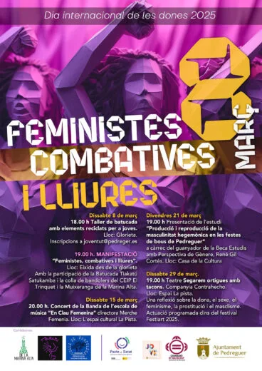 Cartel actividades 8M 2025 Pedreguer