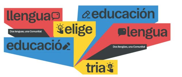 Imagen: elección de lengua base en los centros educativos