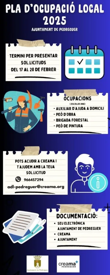 Plan de empleo local Pedreguer