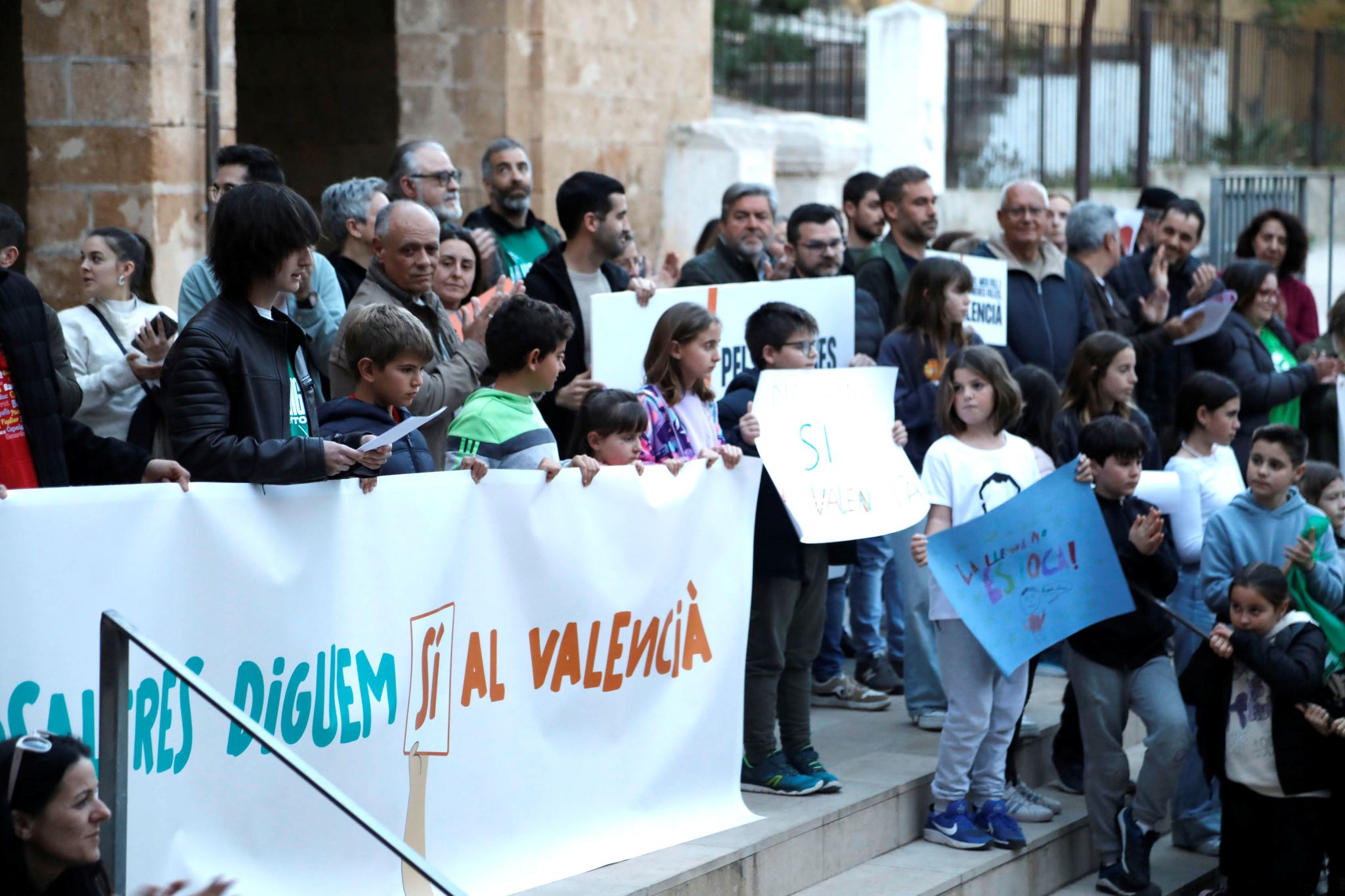 manifestacion en defensa del valencia en la educacion