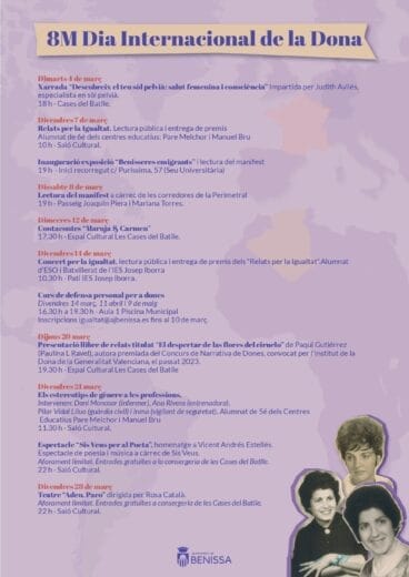 Programacion 8M Benissa