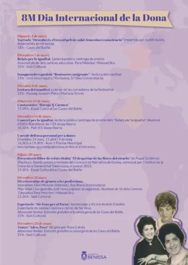 Programacion 8M Benissa