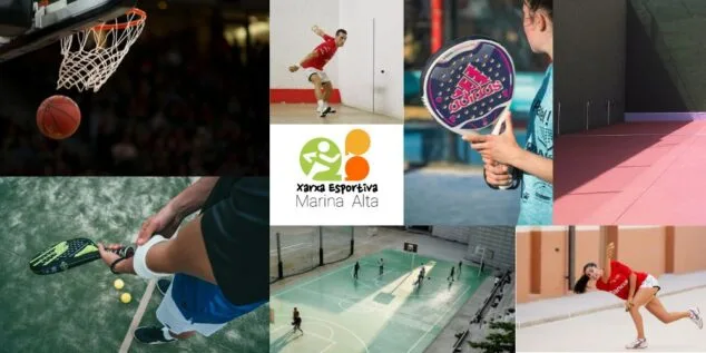 Imagen: Cartel promocional de ligas deportivas en la Marina Alta