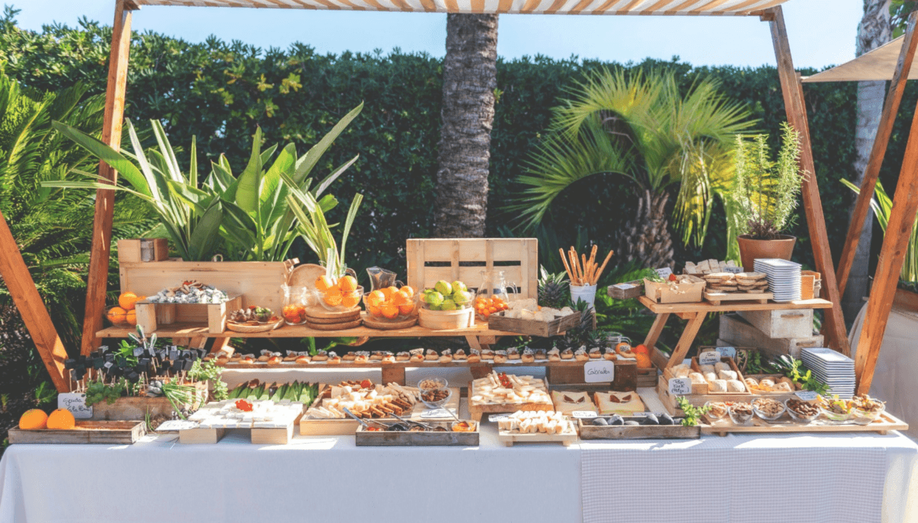 Stand perfecto para picar durante tu celebración