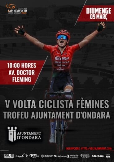 Cartel volta ciclista féminas Ondara