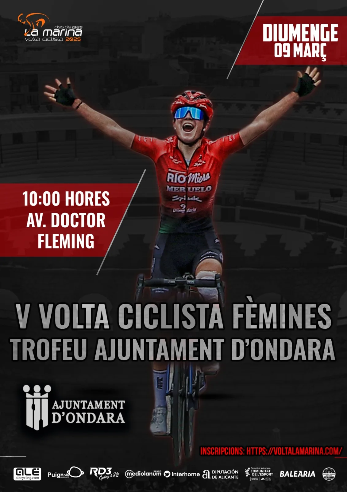 Cartel volta ciclista féminas Ondara